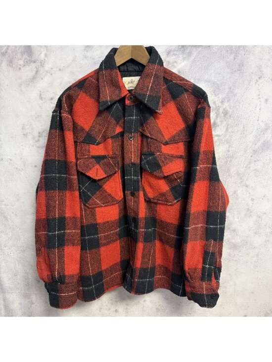 Lord James Other - Vintage Lord James Flannel Jacket Mens XL Red Buffalo Plaid